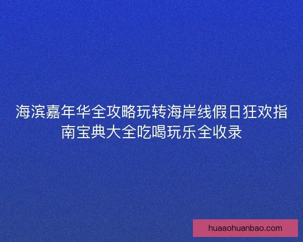 海滨嘉年华全攻略玩转海岸线假日狂欢指南宝典大全吃喝玩乐全收录